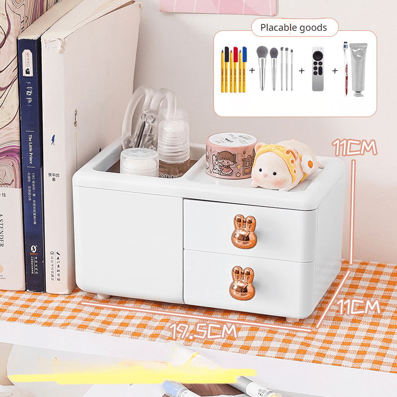 Transparent Pen Holder and Storage Box for Desk Organization