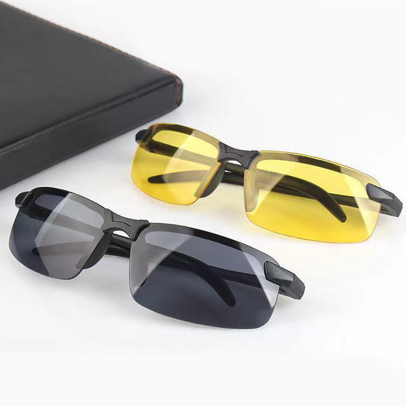 Wrap Around Driving Sunglasses Anti Glare UV400 Sun Shades with Glasses Case
