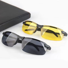 Wrap Around Driving Sunglasses Anti Glare UV400 Sun Shades with Glasses Case