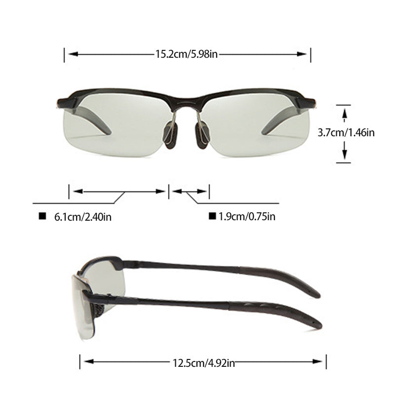 Wrap Around Driving Sunglasses Anti Glare UV400 Sun Shades with Glasses Case