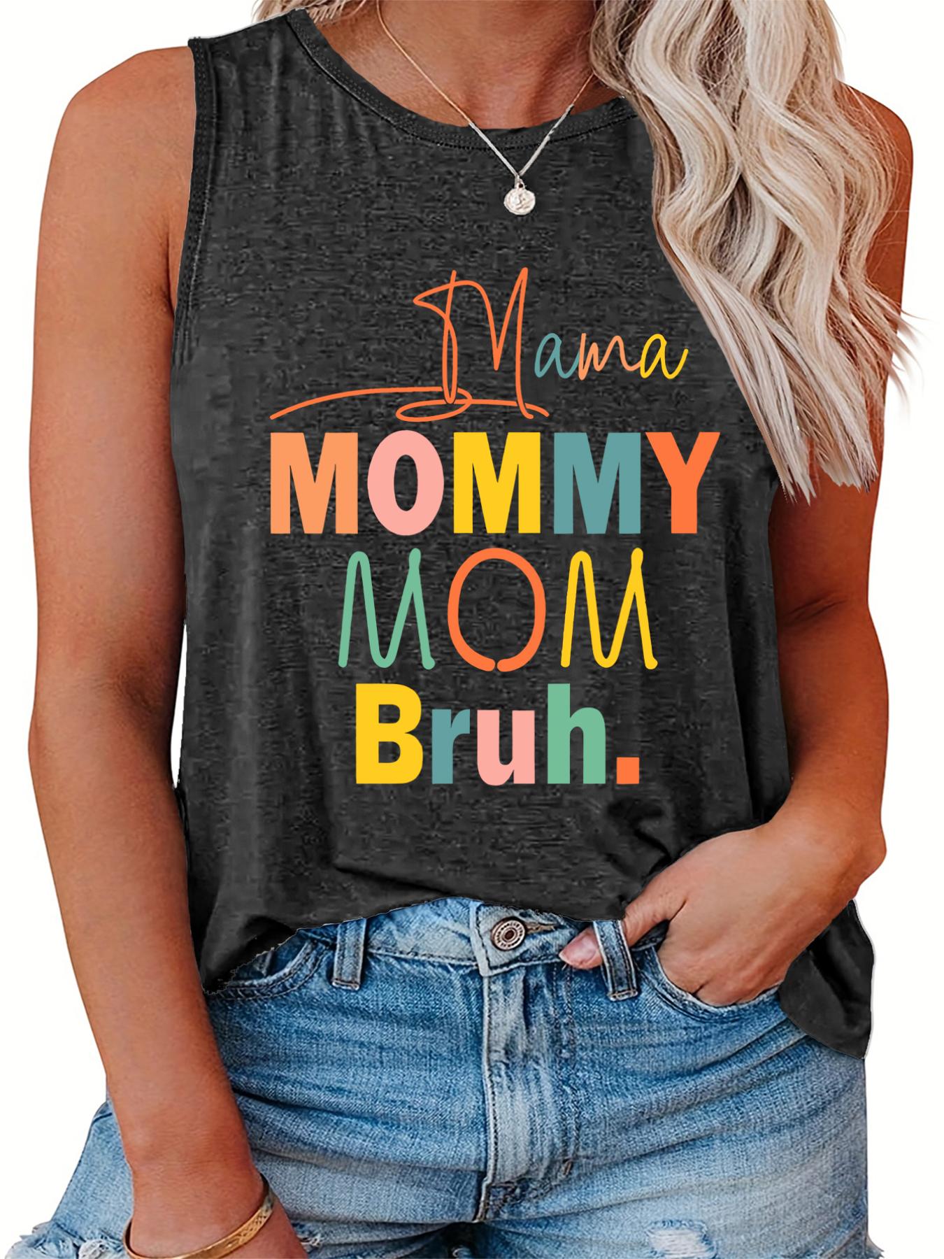  Colorful Letter Print Tank Top