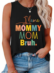 Colorful Letter Print Tank Top