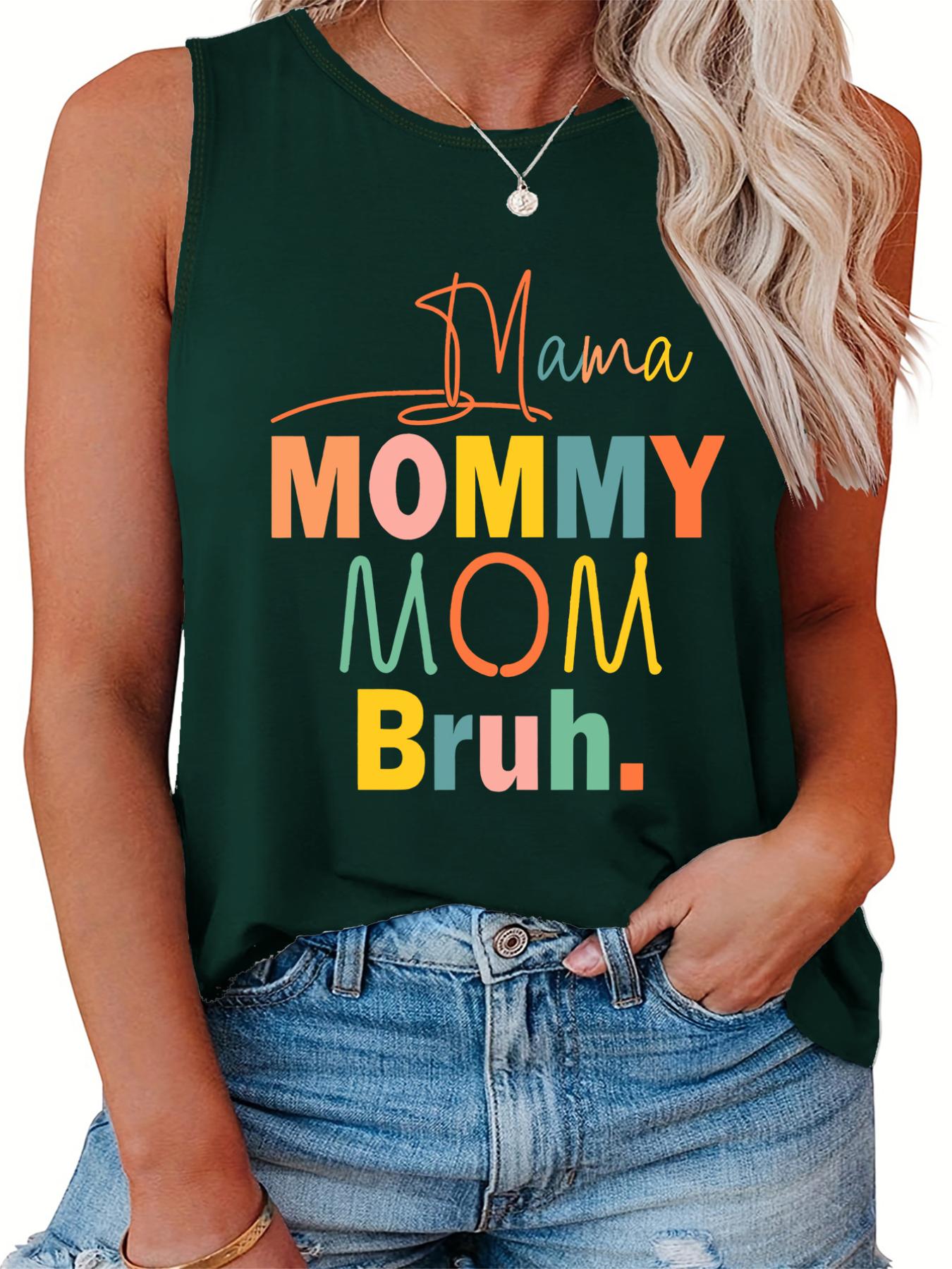  Colorful Letter Print Tank Top