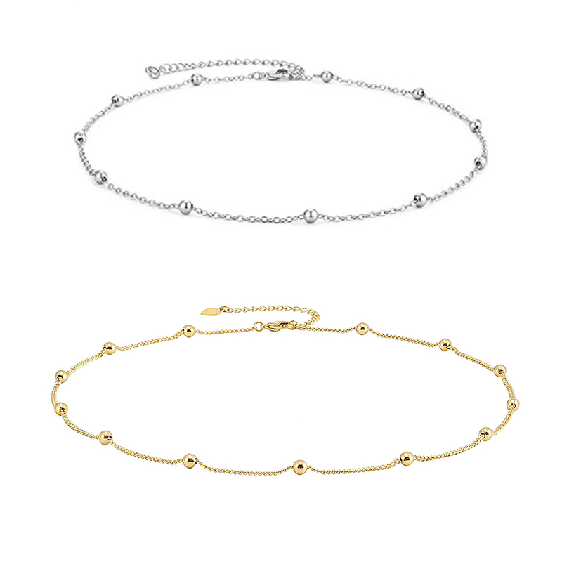 Fashionable Beaded Collar Chain Necklace for Women
