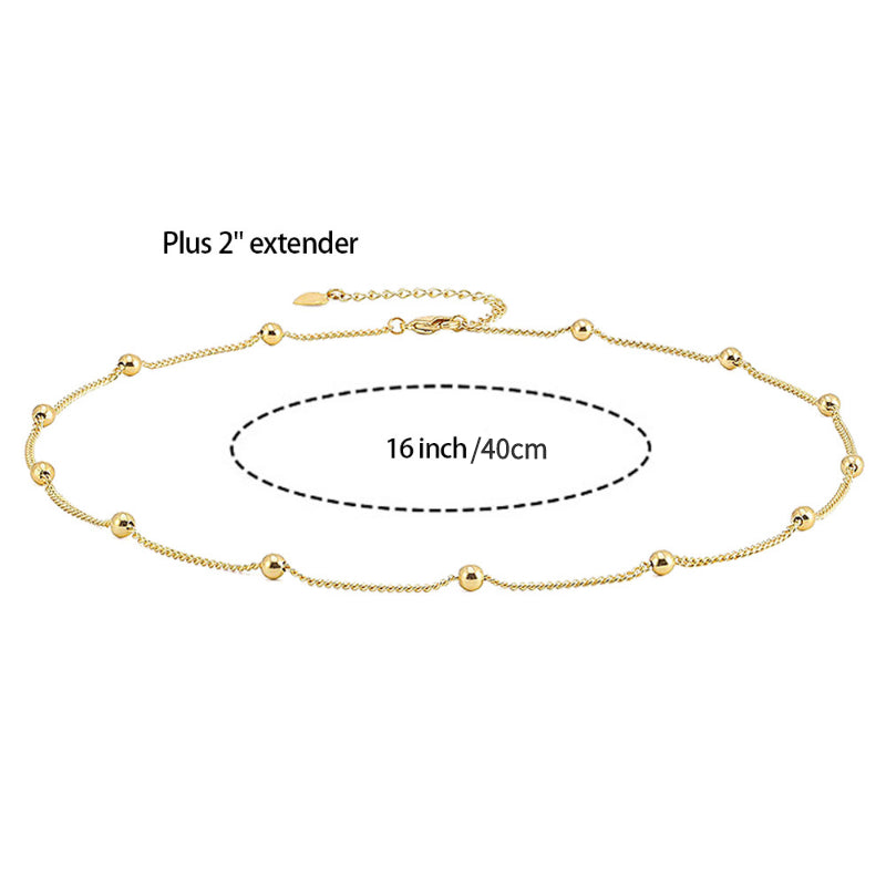 Fashionable Beaded Collar Chain Necklace for Women