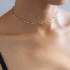 Fashionable Beaded Collar Chain Necklace for Women