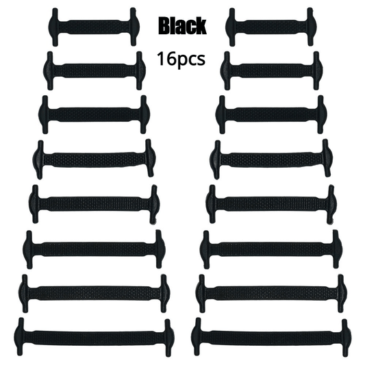 16pcs Silicone Elastic Laces for All Sneakers No Tie Needed