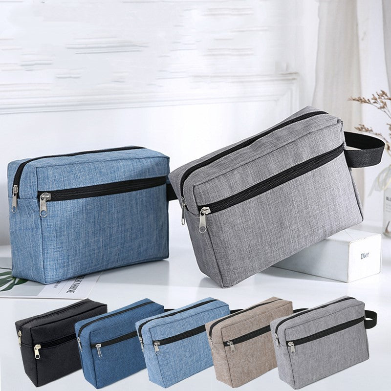 Handheld Square Cosmetic Bag Dacron Waterproof Makeup Pouch Lightweight Portable