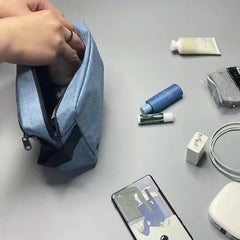 Handheld Square Cosmetic Bag Dacron Waterproof Makeup Pouch Lightweight Portable