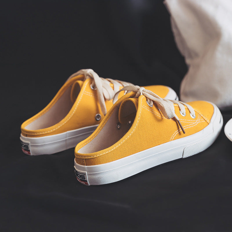 Women's Casual Mule Sneakers Lace Up Slip On Walking Shoes