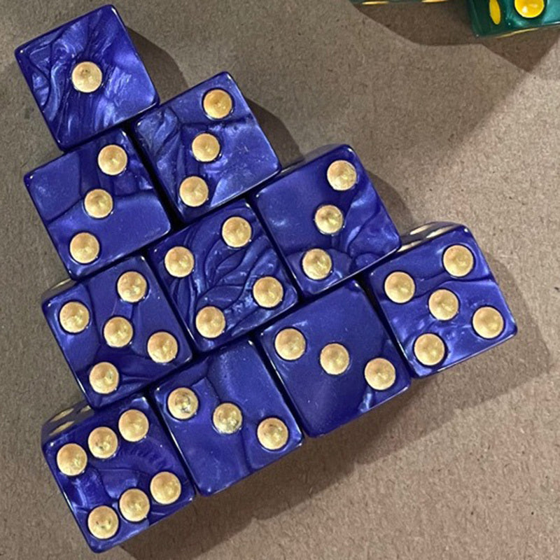 10pcs Large Hole Point Dice Set for Marble Game