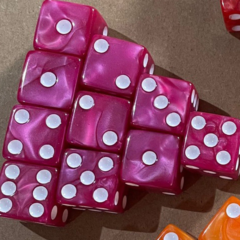 10pcs Large Hole Point Dice Set for Marble Game