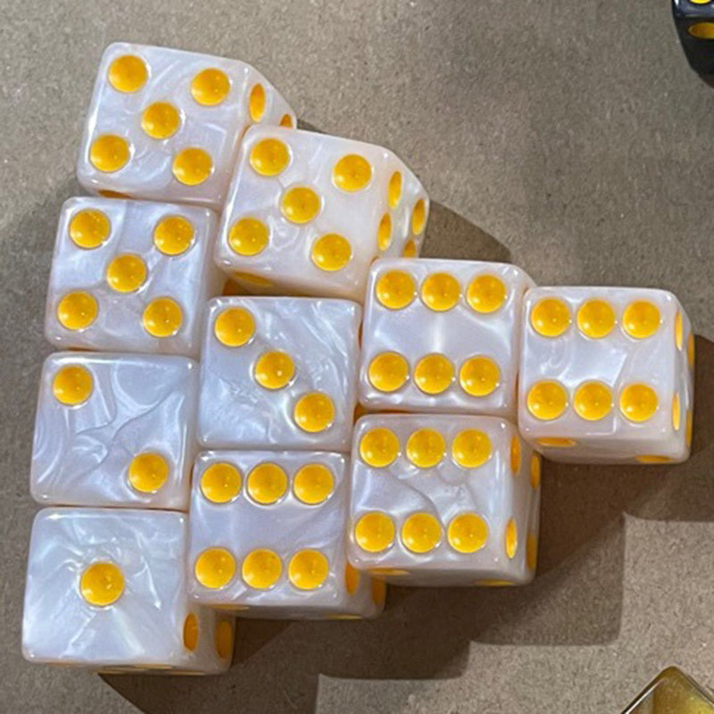 10pcs Large Hole Point Dice Set for Marble Game