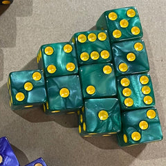 10pcs Large Hole Point Dice Set for Marble Game
