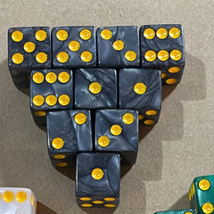 10pcs Large Hole Point Dice Set for Marble Game
