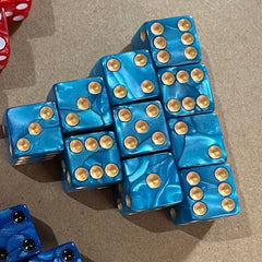 10pcs Large Hole Point Dice Set for Marble Game