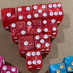 10pcs Large Hole Point Dice Set for Marble Game
