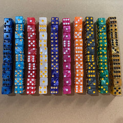 10pcs Large Hole Point Dice Set for Marble Game