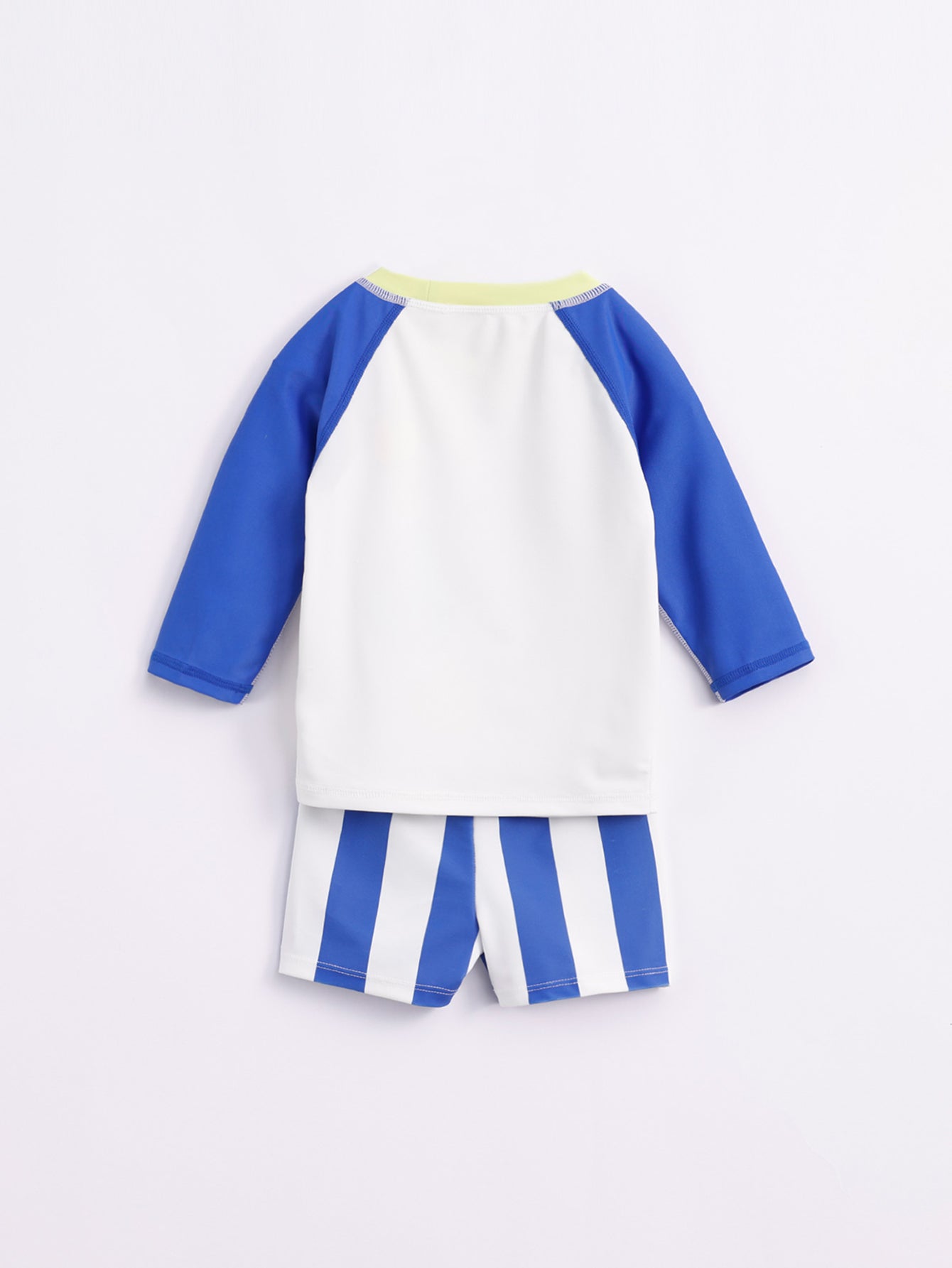2pcs Toddler Boys Sunscreen Swimsuit Set Animal Graphic Long Sleeve Top