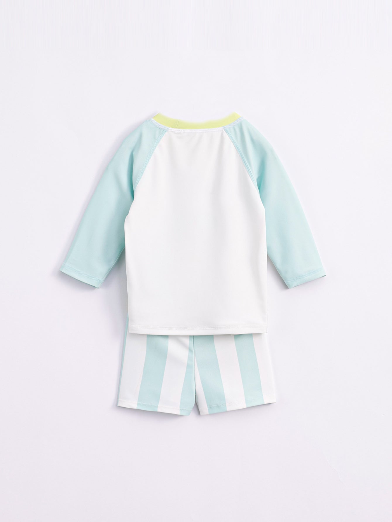 2pcs Toddler Boys Sunscreen Swimsuit Set Animal Graphic Long Sleeve Top