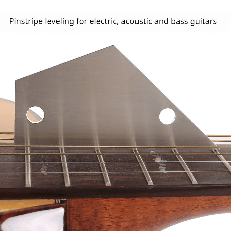 Stainless Steel Fret Leveling Tool for Guitar and Bass Accurate Neck Measurement