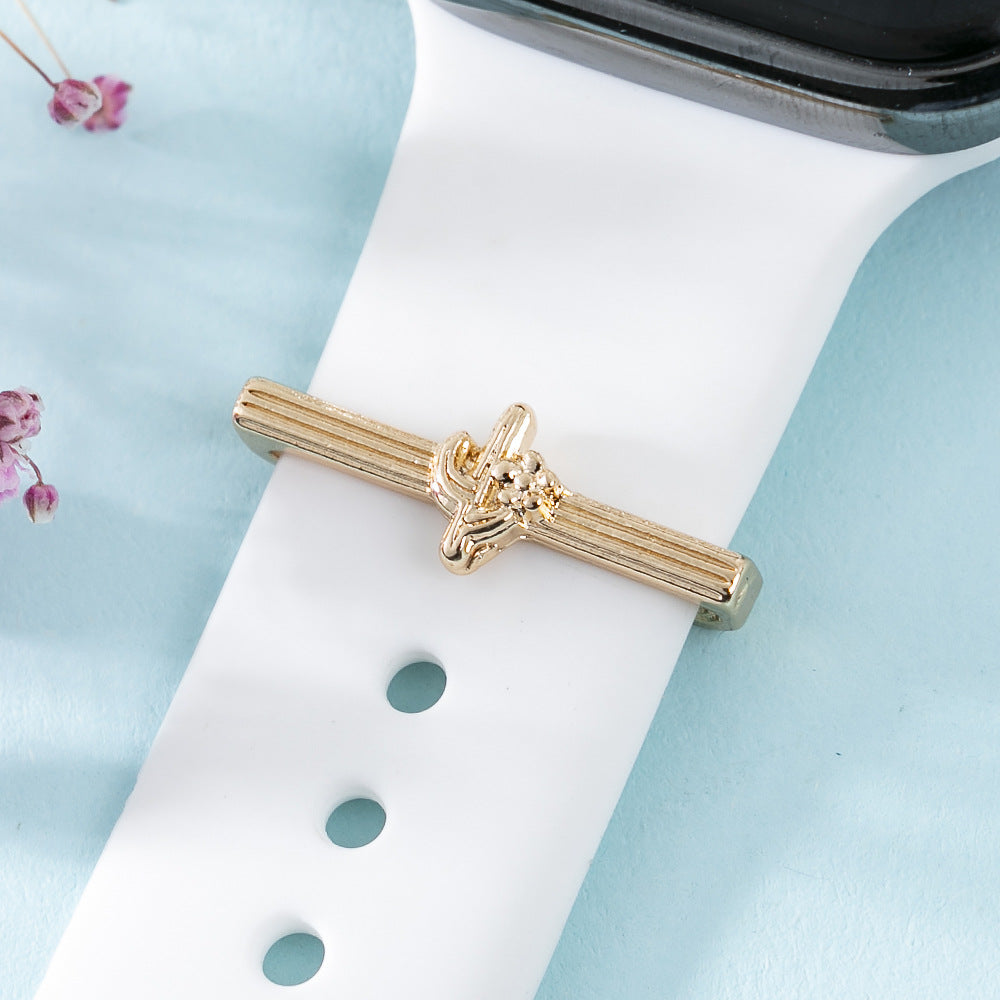 Creative Cactus Watch with Decorative Ring Silicone Strap