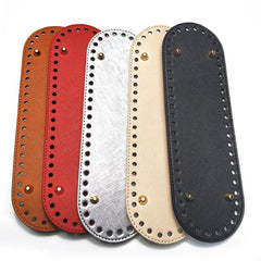 DIY 8 Colors 26 Women Bag Accessories Round PU Leather Oval Handbag Pad