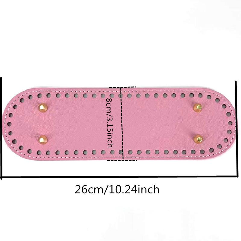 DIY 8 Colors 26 Women Bag Accessories Round PU Leather Oval Handbag Pad