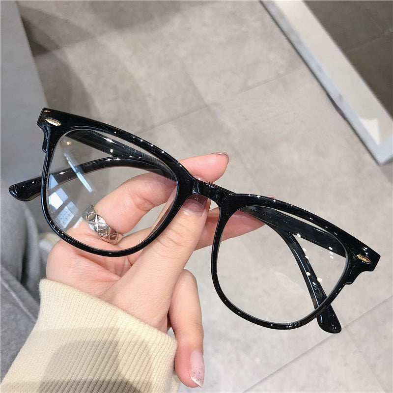 Light Blocking Glasses Jelly Square Clear Lens Computer Spectacles Frame Glasses