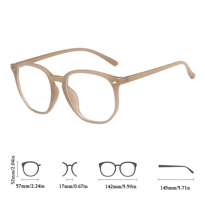 Light Blocking Glasses Jelly Square Clear Lens Computer Spectacles Frame Glasses
