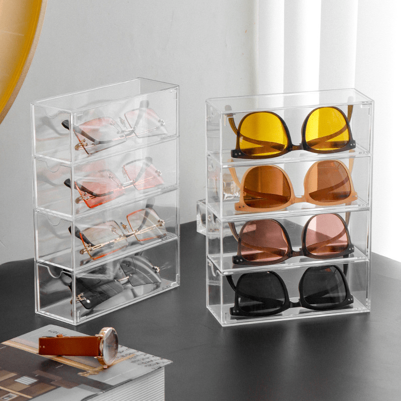 Men's Glasses Storage Box Drawer Type Partition Frame