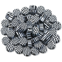 100pcs 10mm Checkerboard Pattern Beads Polymer Clay Loose Spacer Beads