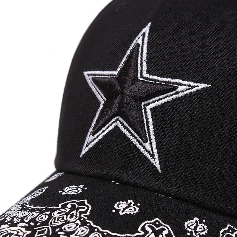 Paisley Print Cotton Baseball Cap Hip Hop Sun Hat