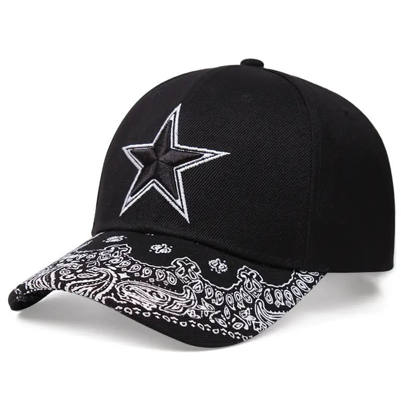 Paisley Print Cotton Baseball Cap Hip Hop Sun Hat