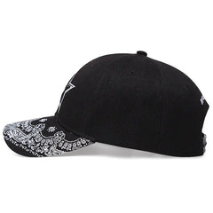 Paisley Print Cotton Baseball Cap Hip Hop Sun Hat