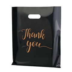 10pcs 'Thank You' Plastic Shopping Bags for Gift Packaging