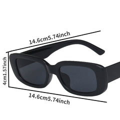 Retro Tortoiseshell Rectangle Sunglasses UV400 Sun Shades