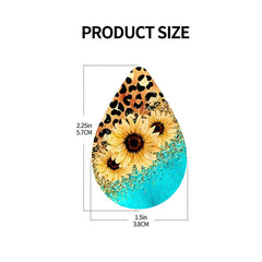 Bohemian Sunflower PU Leather Earrings for Women