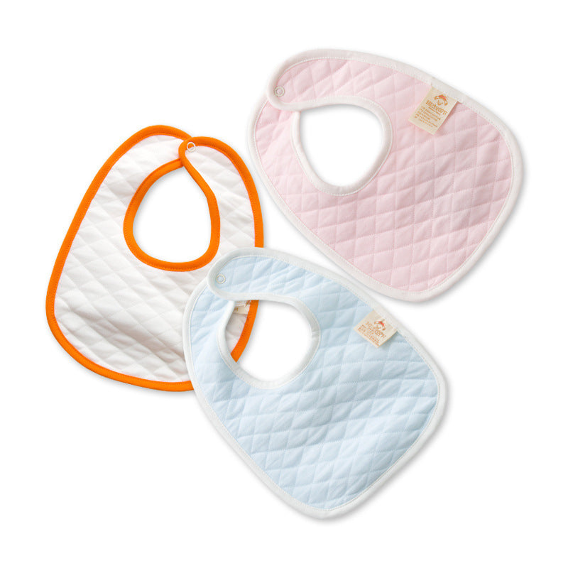 Newborn Baby Bib Thick Double Layer Quilted Pure Cotton Baby Saliva Towel
