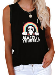  LGBT Casual Tank Top Women's Plus Graphic & Slogan Print