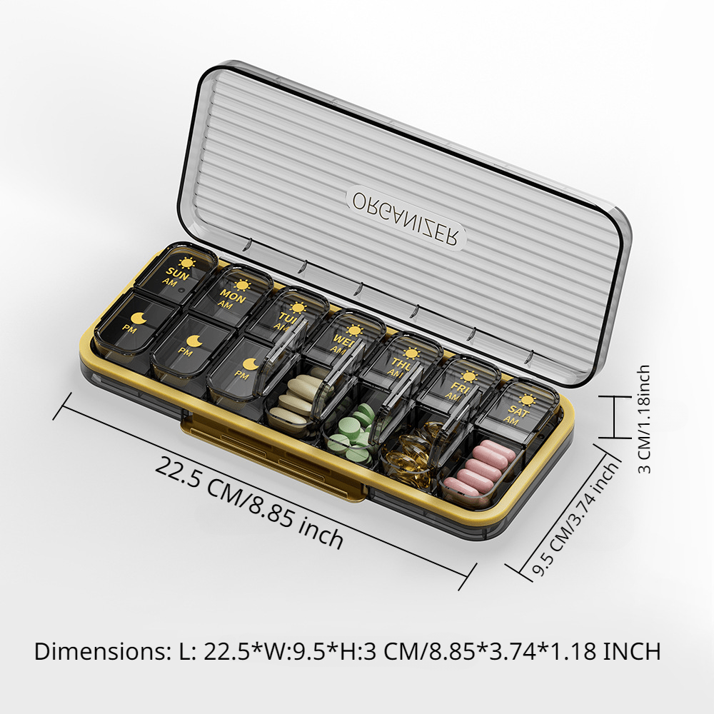 Portable 14 21 Cell Travel Pill Organizer for Hiking Camping Vitamin Holder