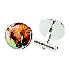 Horse Head Cufflinks for Men, Zinc Alloy Horse Suit Cufflinks