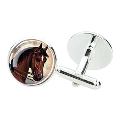 Horse Head Cufflinks for Men, Zinc Alloy Horse Suit Cufflinks