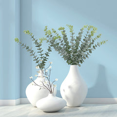 12pcs Artificial Eucalyptus Leaves Green Branches Wedding Party