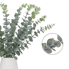 12pcs Artificial Eucalyptus Leaves Green Branches Wedding Party