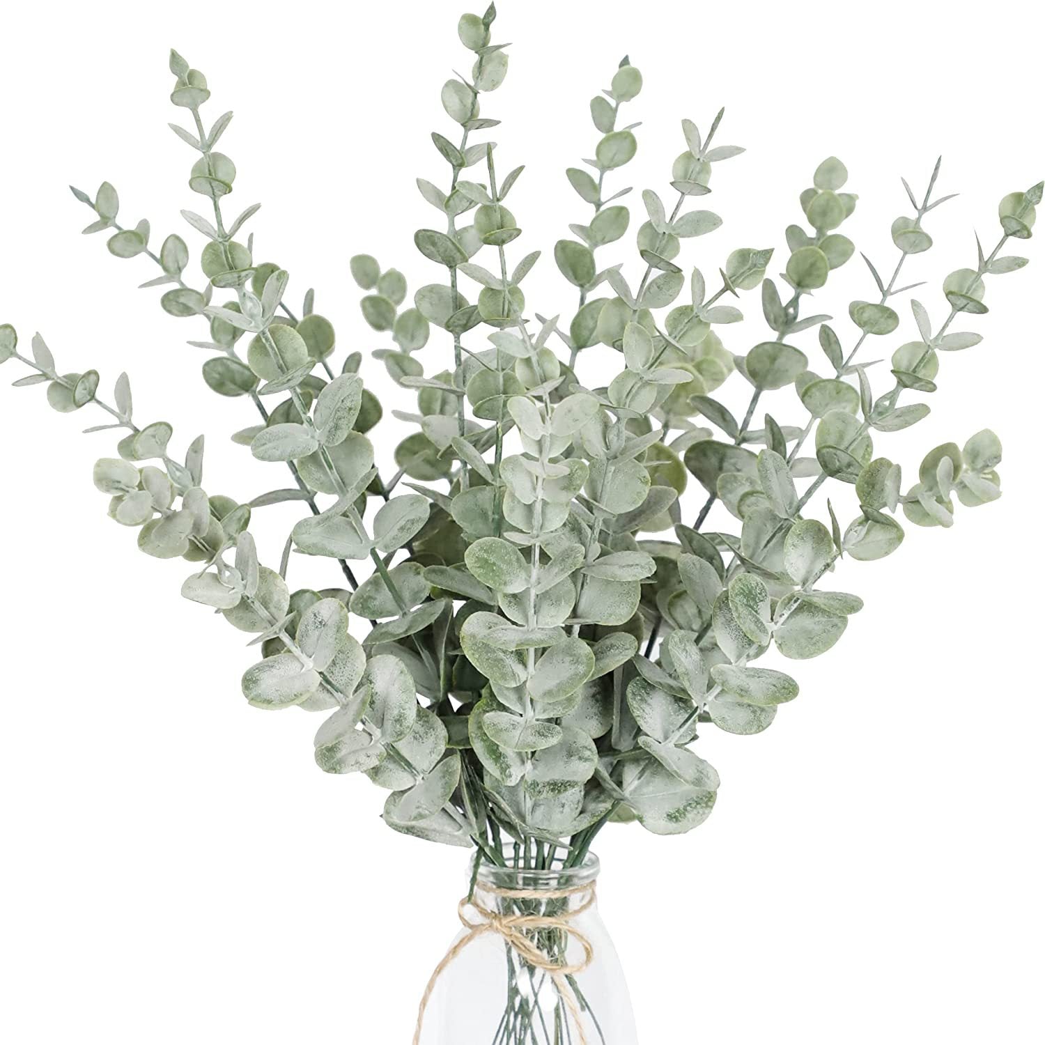 12pcs Artificial Eucalyptus Leaves Green Branches Wedding Party