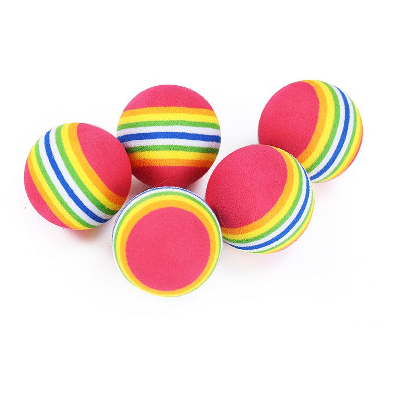 Interactive Rainbow Ball Cat Teaser Toy Fun Pet Supplies