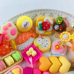 20pcs DIY Crafts Kit Play Home Simulation Food Cake Hair Clip Resin Ornaments