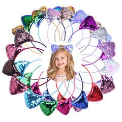 Sequined Cat Ears Hair Hoop Head Accessory for Girls
