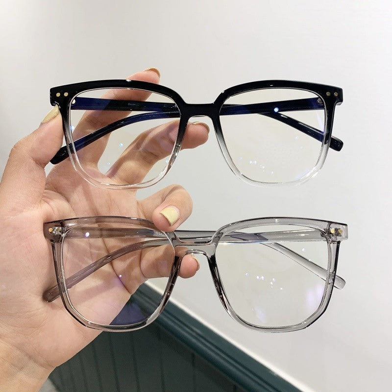 2 Pairs Jelly Square Clear Lens Computer Glasses